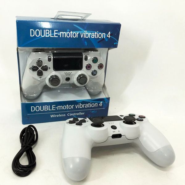 Джойстик DOUBLESHOCK для PS 4, бездротовий ігровий геймпад PS4/PC акумуляторний джойстик. Колір білий 00016337 фото