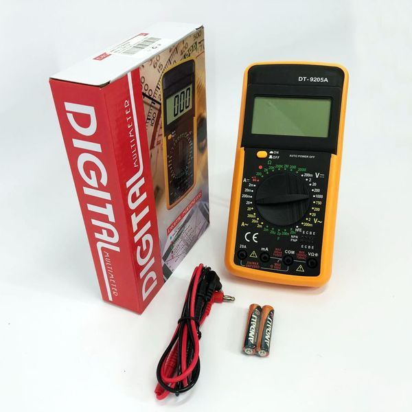 Мультиметр цифровой тестер Digital Multimeter DT9205A со звуком, для автомобиля, хороший мультиметр 00017262 фото