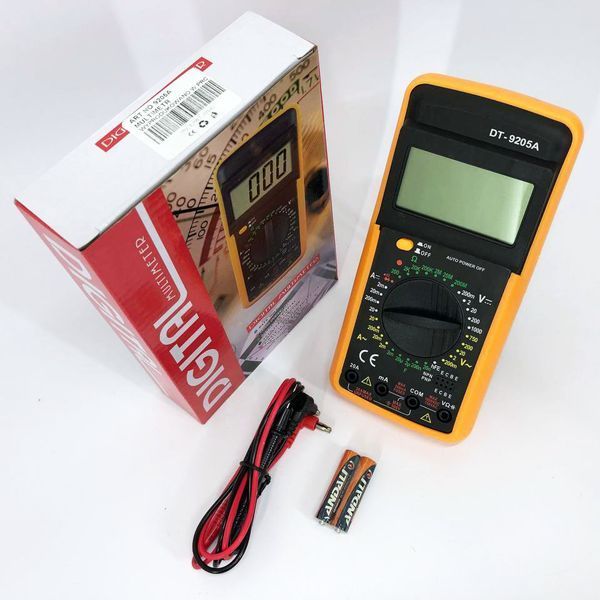 Мультиметр цифровой тестер Digital Multimeter DT9205A со звуком, для автомобиля, хороший мультиметр 00017262 фото