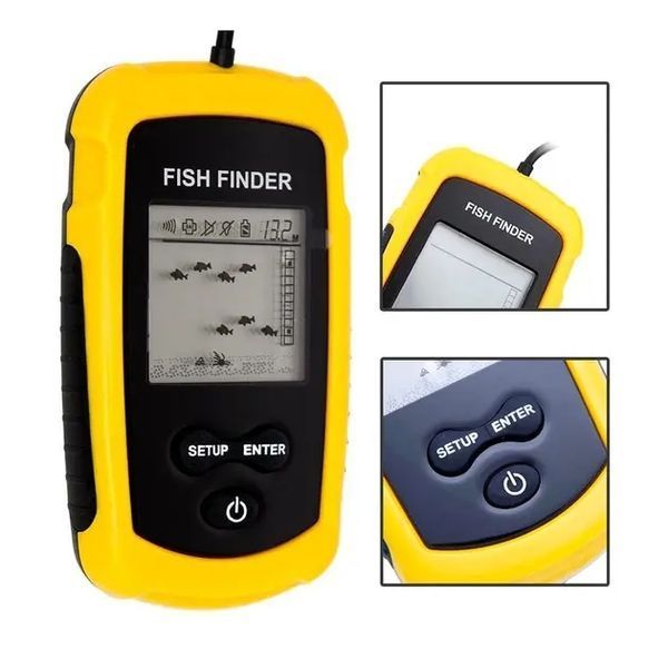 Эхолот Fish Finder портативный для берега и лодки отражение рыбы и рельефа дна 00013131 фото