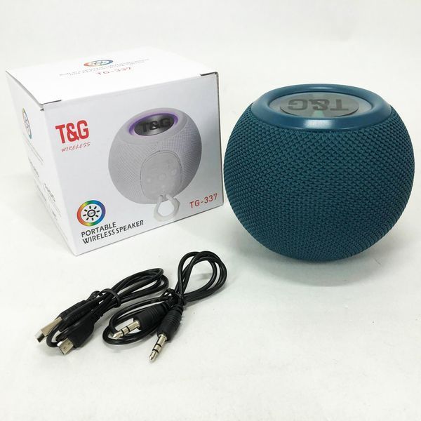 Беспроводная мощная колонка TG337 с Bluetooth, RGB-подсветкой и радио. Цвет: синий 00017734 фото