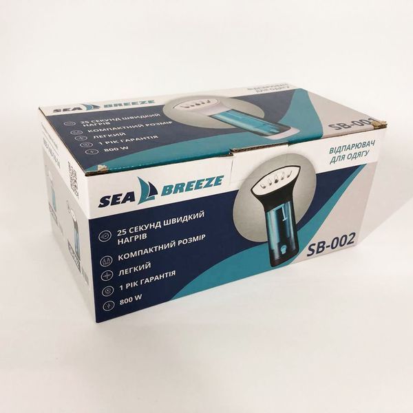 Відпарювач портативний SeaBreeze SB-002, компактний універсальний відпарювач. Колір: чорний 00012547 фото