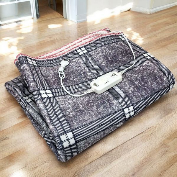 Электропростынь электрическая простынь с подогревом Electric Blanket 150х170см. Цвет: серый с фиолетовым оттенком 00013615 фото