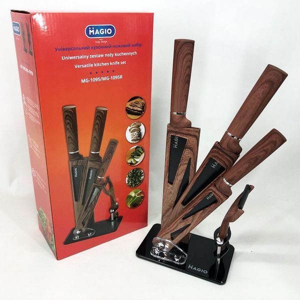 Набор ножей Magio MG-1095 5 предметов, Поварские кухонные ножи набор, Набор ножей для кухни 00018795 фото