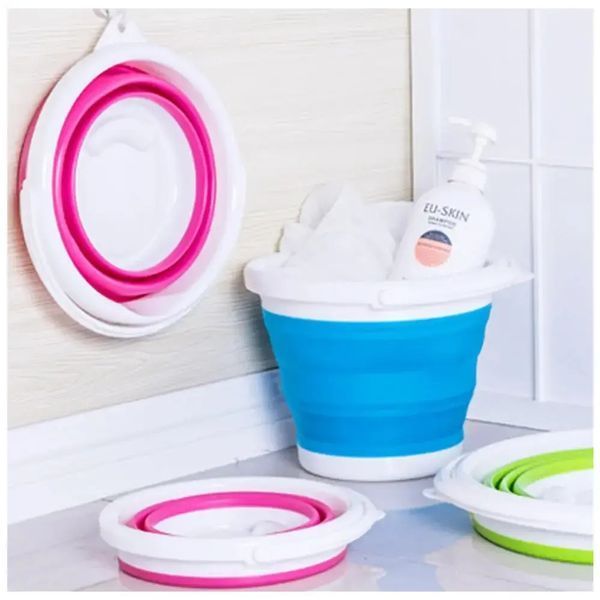 Складане силіконове відро 5л Collapsible Bucket 00014119 фото
