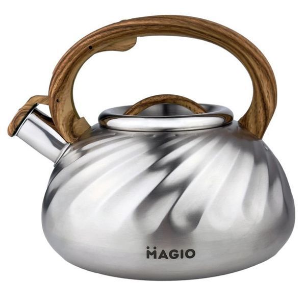 Чайник Magio MG-1194 3 л со свистком, чайник со свистком для индукционной плиты, чайник газовый 00020011 фото