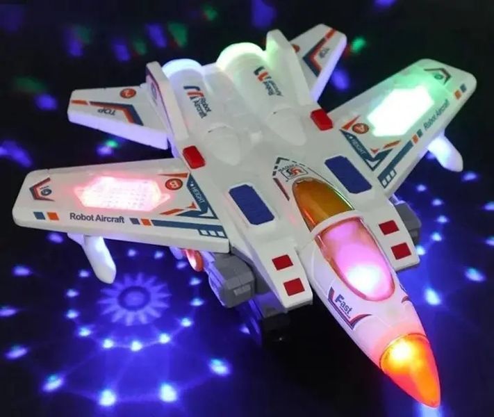 Трансформер YJ388-61 2 в 1, літак та трансформер, світло, звук 00016412 фото