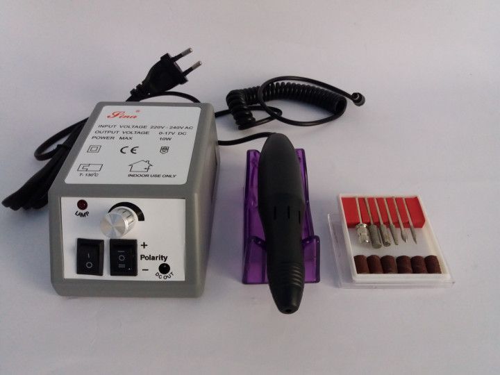 Фрезер для манікюру Beauty nail DM-14/2000, ручний фрезер для манікюру, для зняття гель лаку. Колір: сірий 00014326 фото