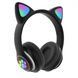 Беспроводные наушники с кошачьими ушками и RGB подсветкой Cat VZV 23M. Цвет: черный 00023807 фото 15