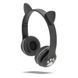 Беспроводные наушники с кошачьими ушками и RGB подсветкой Cat VZV 23M. Цвет: черный 00023807 фото 8
