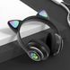 Беспроводные наушники с кошачьими ушками и RGB подсветкой Cat VZV 23M. Цвет: черный 00023807 фото 4
