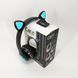 Беспроводные наушники с кошачьими ушками и RGB подсветкой Cat VZV 23M. Цвет: черный 00023807 фото 1