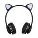 Беспроводные наушники с кошачьими ушками и RGB подсветкой Cat VZV 23M. Цвет: черный 00023807 фото 3