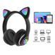 Беспроводные наушники с кошачьими ушками и RGB подсветкой Cat VZV 23M. Цвет: черный 00023807 фото 6