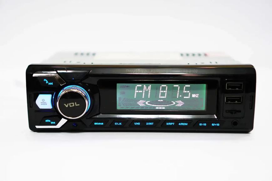 Автомагнітола 3100 Bluetooth+2xUSB+microSD+AUX 4x50W 00016852 фото
