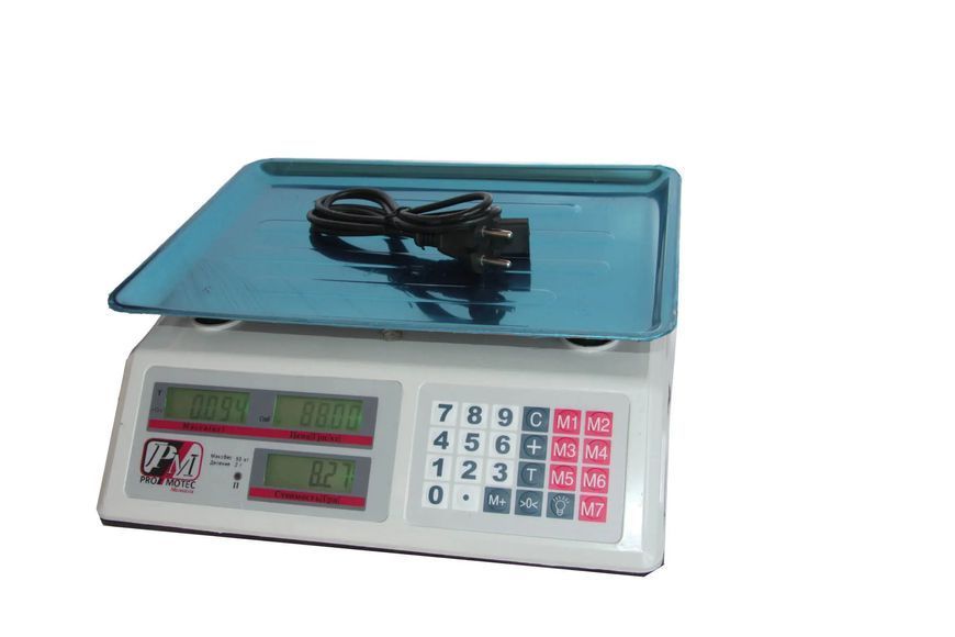 Весы торговые электронные со счетчиком цены на 50 кг. PM 5051 Promotec с аккумулятором 6 вт 00021643 фото