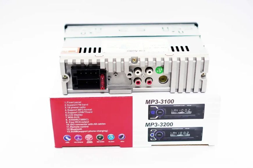 Автомагнітола 3100 Bluetooth+2xUSB+microSD+AUX 4x50W 00016852 фото