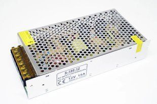 Адаптер /блок питания 12V 15A, в металлическом корпусе / Трансформатор для светодиодной ленты 00018173 фото