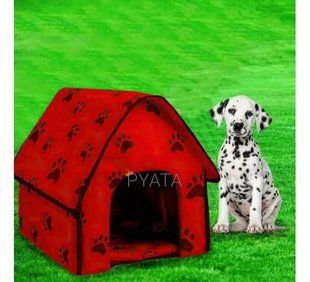 Красный Переносной мягкий домик для собак Portable Dog House 00024455 фото