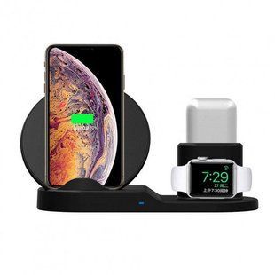 Док-станція зарядна станція Wireless fast charger 3 в 1 00017636 фото
