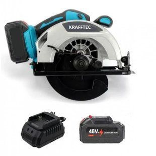 Акумуляторна циркулярна пилка KRAFFTEC 48V 00012701 фото