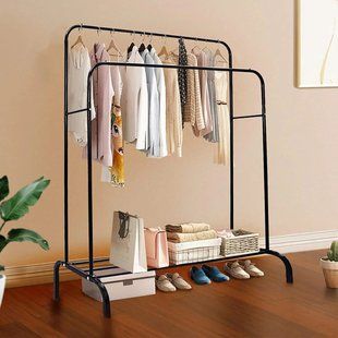 Двойная стойка для одежды черного цвета Double floor Hanger 00014245 фото