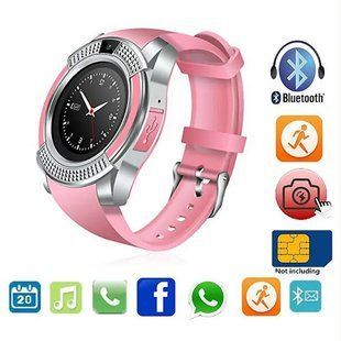 Умные смарт-часы Smart Watch V8. Цвет: розовый 00022411 фото