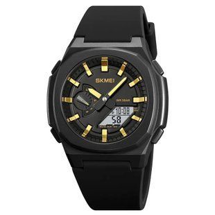 Часы наручные мужские SKMEI 2091BKGDWT, модные мужские часы круглые, оригинальные мужские часы 00022096 фото