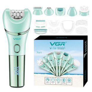 Эпилятор VGR V-756 GREEN 7 в 1 00014877 фото