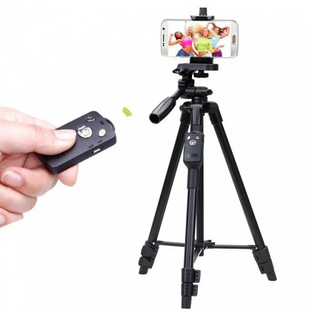 Штатив + пульт дистанційного керування для камери та телефону TRIPOD 3388, штатив тринога, підлоговий штатив, студійна стійка 00012597 фото