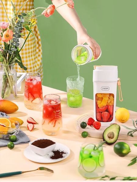 Блендер на аккумуляторе для коктейлей и фрешей мини JUICER KS-FSV8 W14 M 00024394 фото