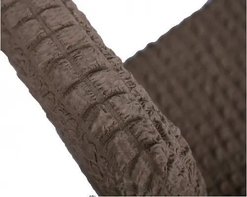 Комплект чохлів на стільці без оборки 6 штук (коричневий) 00013178 фото