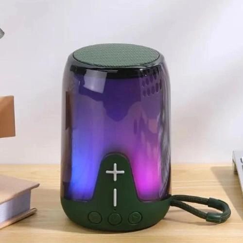 Портативна колонка TG652 5W з RGB підсвічуванням та ремінцем, колонка з акумулятором блютуз. Колір: зелений 00017207 фото