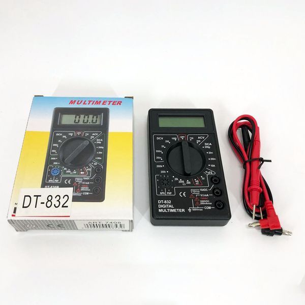 Мультиметр цифровой тестер Digital DT-832 со звуковой прозвонкой, тестер напряжения цифровой 00017263 фото