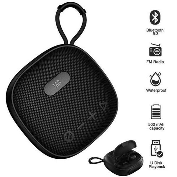 Колонка-Bluetooth із навушниками TG813. Колір: чорний 00017461 фото