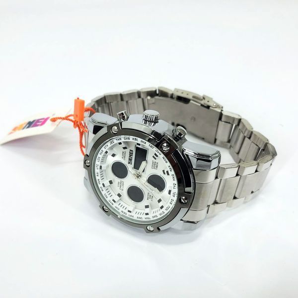 Часы наручные мужские SKMEI 1389SI SILVER, брендовые мужские часы. Цвет: серебряный 00022037 фото
