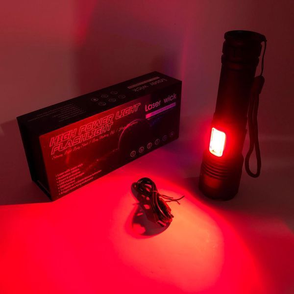 Фонарик PLD-P815 White Laser LED PM10-TG+COB, Фонарик тактический аккумуляторный ручной 00022949 фото