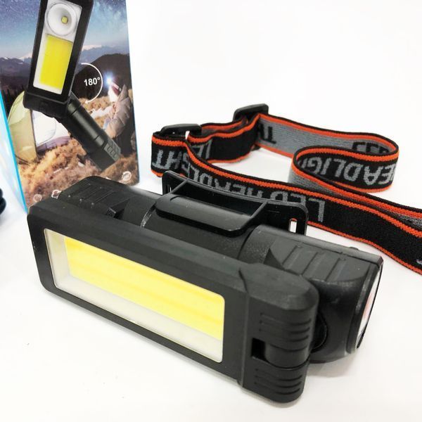 Фонарь WORKLIGHT 2 в 1 5305-COB(WHITE+YELLOW), Мощный фонарь для рыбалки, Мощный фонарь на голову 00023072 фото