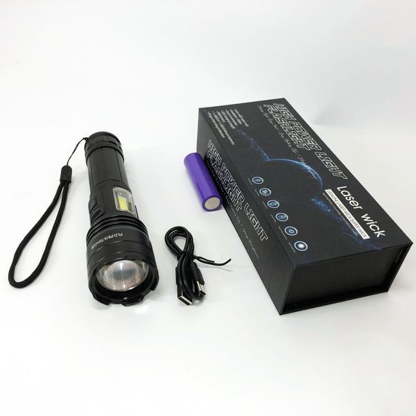 Фонарик PLD-P815 White Laser LED PM10-TG+COB, Фонарик тактический аккумуляторный ручной 00022949 фото