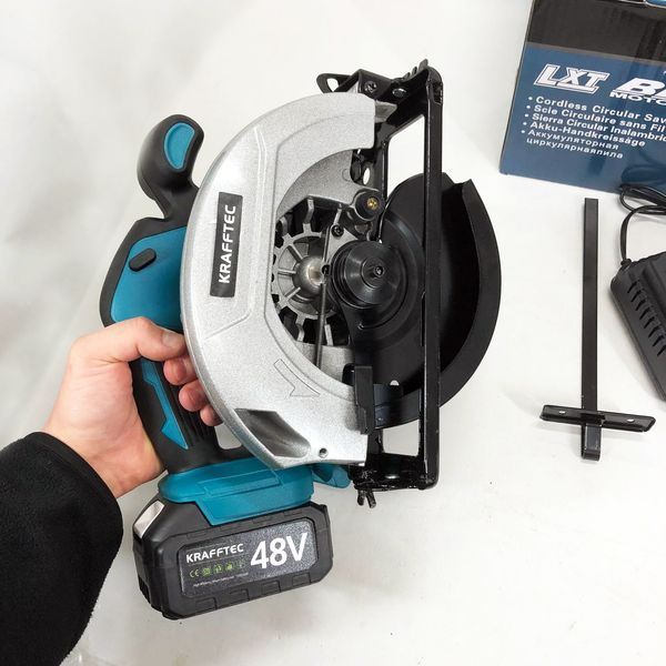 Акумуляторна циркулярна пилка KRAFFTEC 48V 00012701 фото