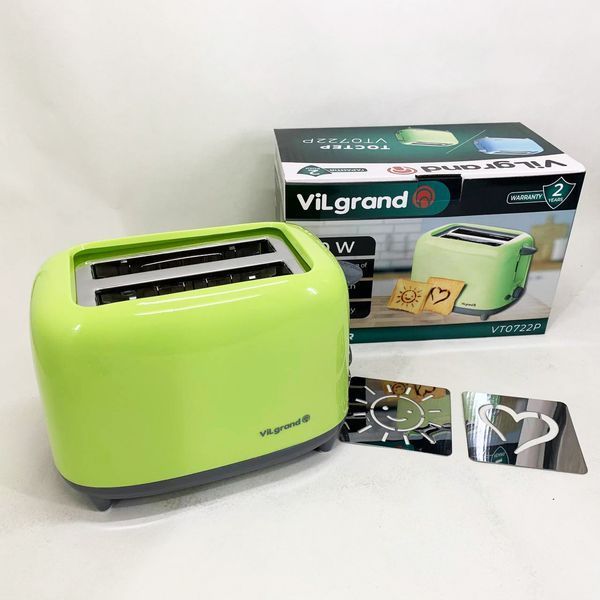 Тостер VILGRAND VT0722P. Цвет: зеленый 00020143 фото