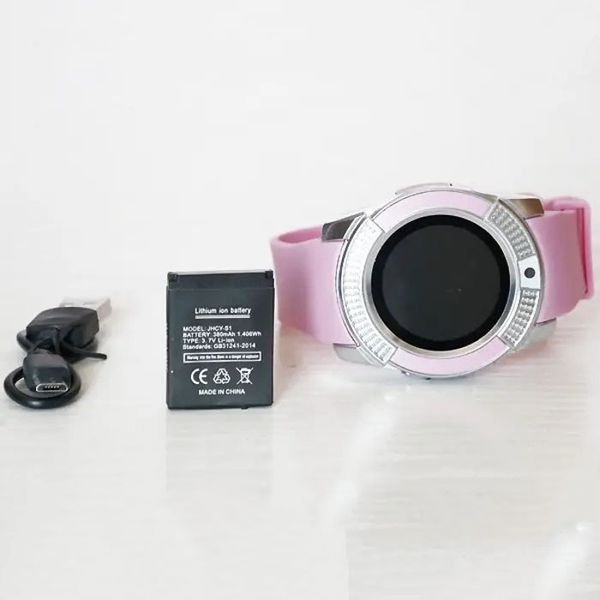 Умные смарт-часы Smart Watch V8. Цвет: розовый 00022411 фото
