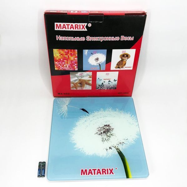 Ваги для підлоги MATARIX MX-452 180 кг, Ваги для вимірювання маси тіла, Електронні ваги кульбаба 00013632 фото
