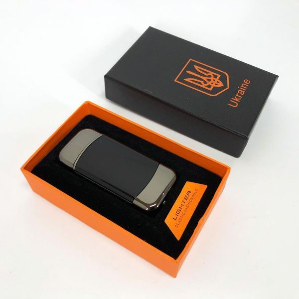 Дугова електроімпульсна запальничка із USB-зарядкою Україна LIGHTER HL-439, із зарядкою. Колір: чорний 00023316 фото