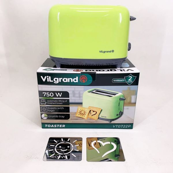 Тостер VILGRAND VT0722P. Цвет: зеленый 00020143 фото