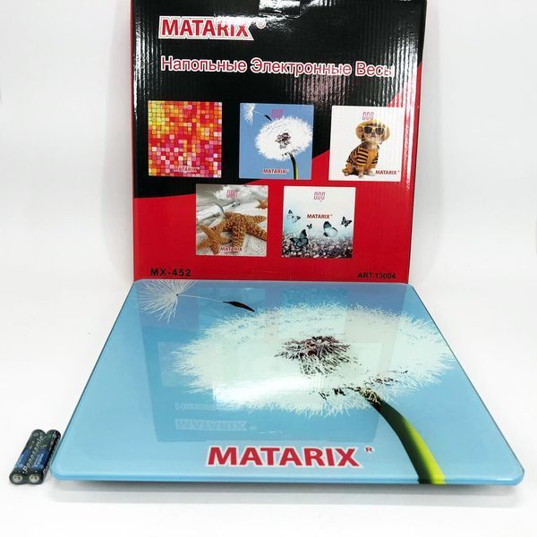Ваги для підлоги MATARIX MX-452 180 кг, Ваги для вимірювання маси тіла, Електронні ваги кульбаба 00013632 фото