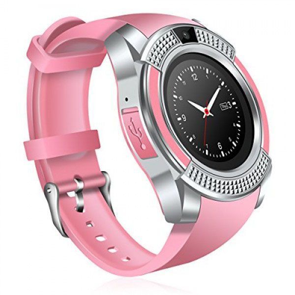 Умные смарт-часы Smart Watch V8. Цвет: розовый 00022411 фото