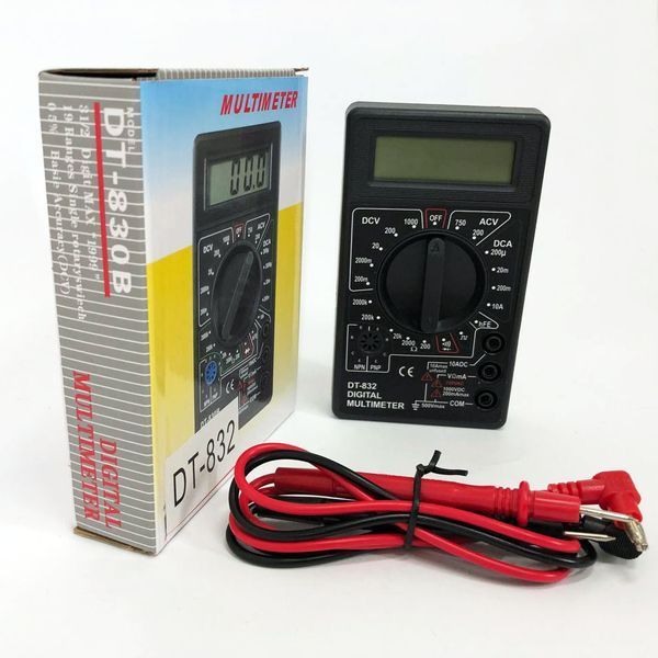 Мультиметр цифровой тестер Digital DT-832 со звуковой прозвонкой, тестер напряжения цифровой 00017263 фото