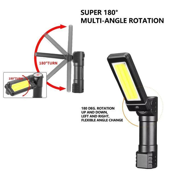 Фонарь WORKLIGHT 2 в 1 5305-COB(WHITE+YELLOW), Мощный фонарь для рыбалки, Мощный фонарь на голову 00023072 фото