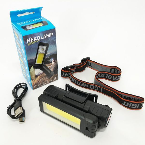 Фонарь WORKLIGHT 2 в 1 5305-COB(WHITE+YELLOW), Мощный фонарь для рыбалки, Мощный фонарь на голову 00023072 фото